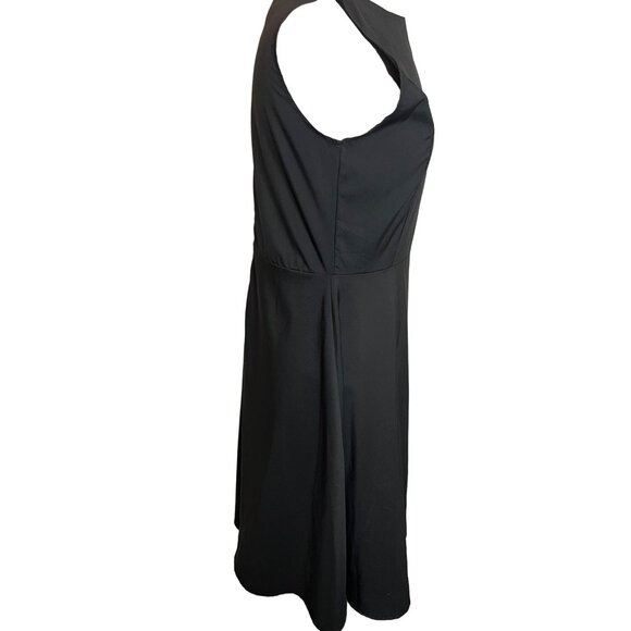 New Light Fashion black midi A Style Dress. Large (by measurements) - Picture 6 of 10